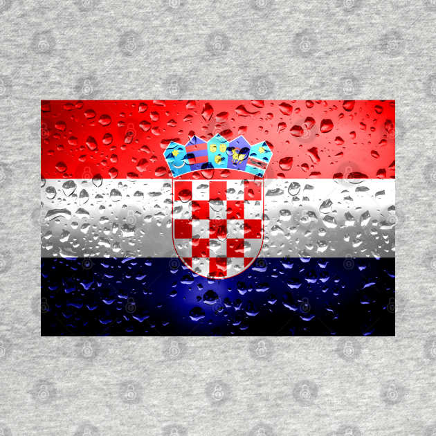 Flag of Croatia - Raindrops by DrPen